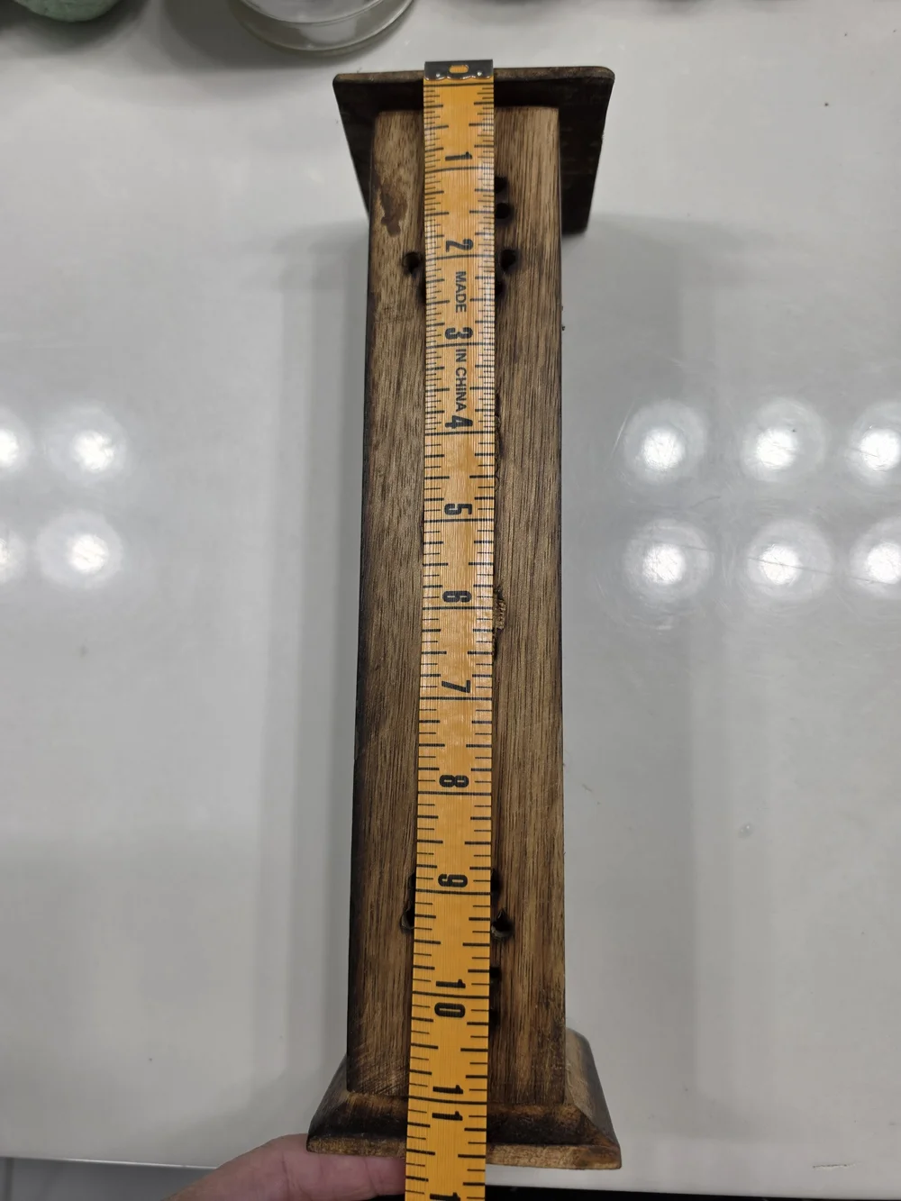 Carved Wooden Incense Holder - Brown
